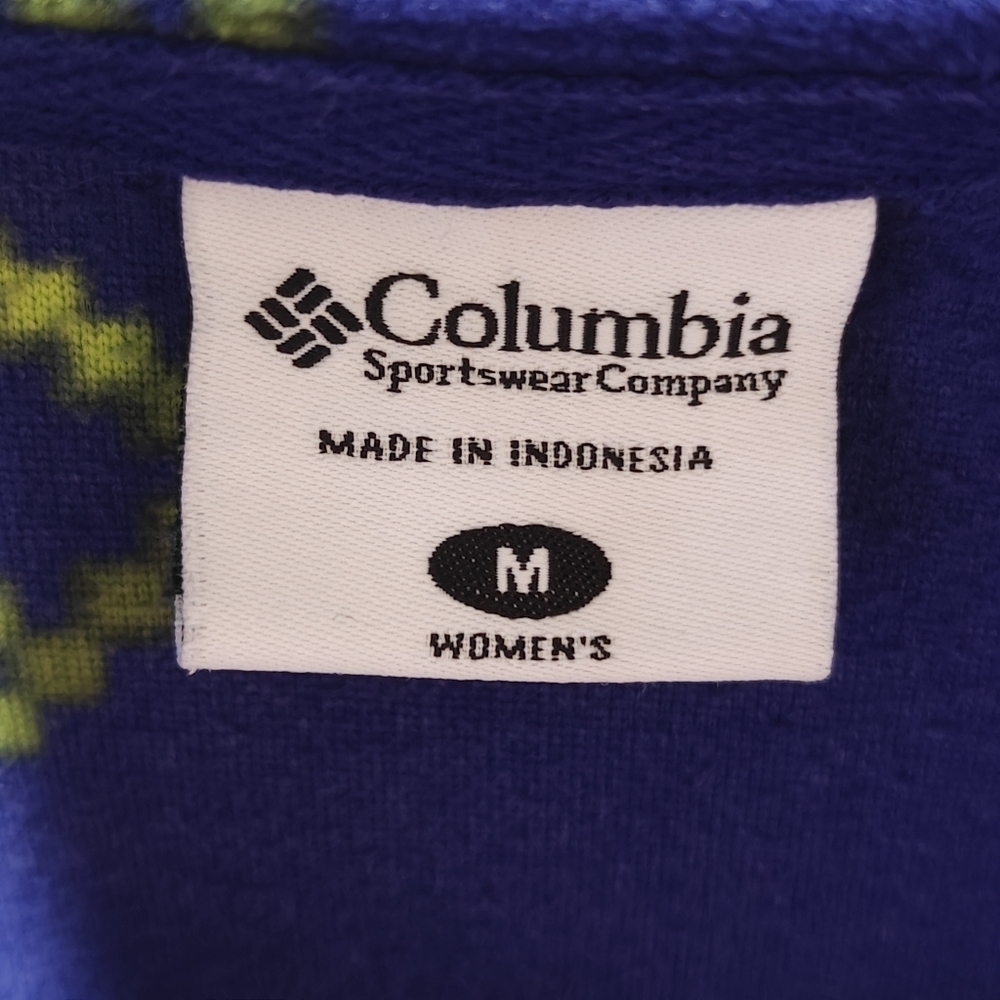Seahawks Columbia Quarter Zip Jacket Medium Fleece Geometric Abstract - Picture 4 of 7